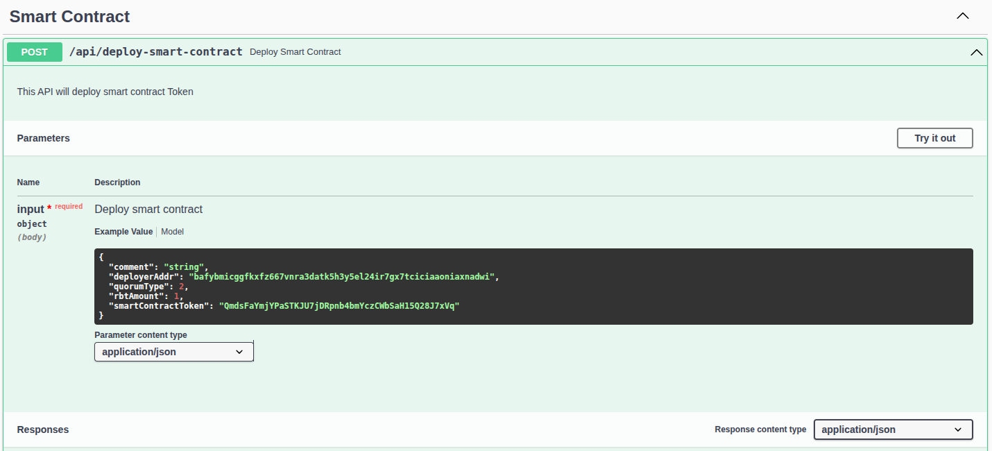 Deploy smart contract