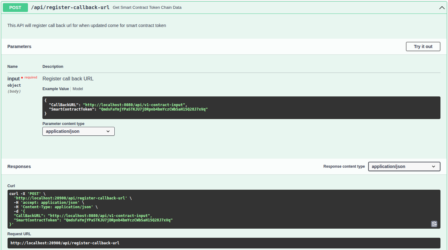 Register callback