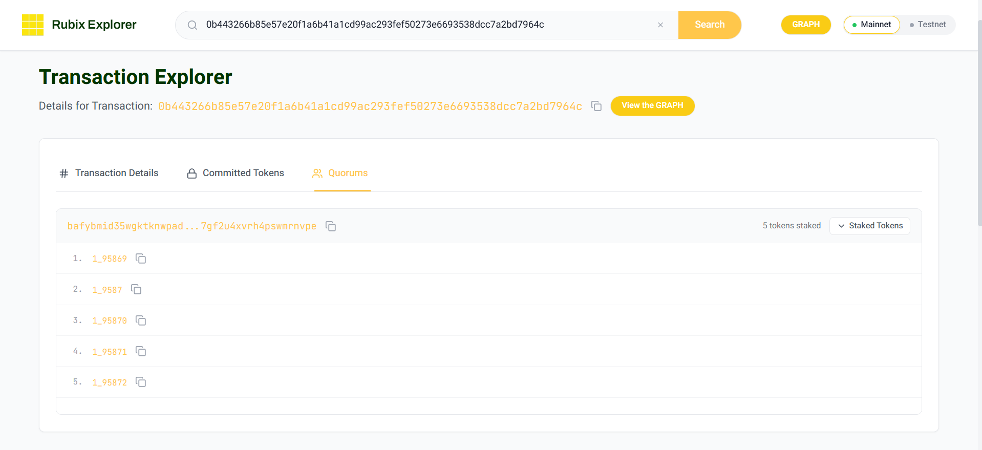 Validator quorum and pledged tokens